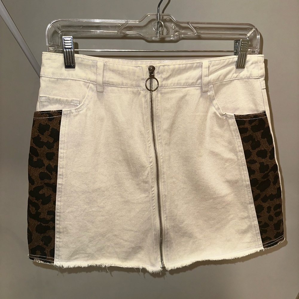 C’isa Jean skirt Cheetah Print